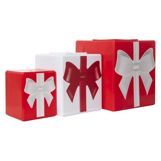 stacked gift box holiday decor 23.8in | Five Below