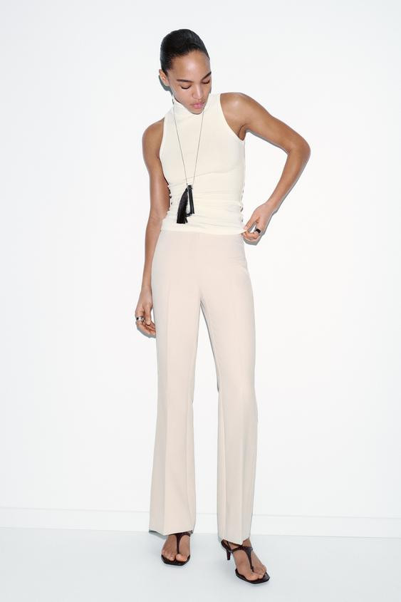 HIGH COLLAR SLEEVELESS TOP | Zara US