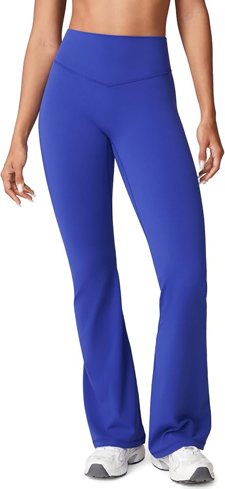 Hugcurve No Front Seam High Waisted Flare Leggings for Women Bootcut Yoga Pants Buttery Soft - 29... | Amazon (US)
