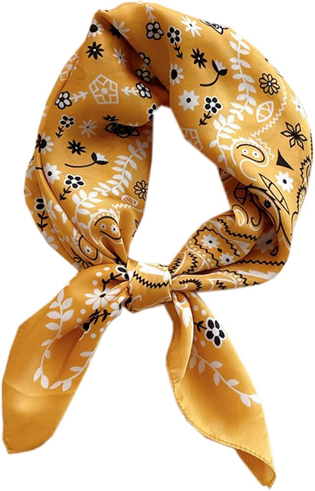 WENLOOY Square Satin Silk Hair Scarf Headscarf for Women/Men's Necktie Bandanas Pocket Square | Amazon (US)