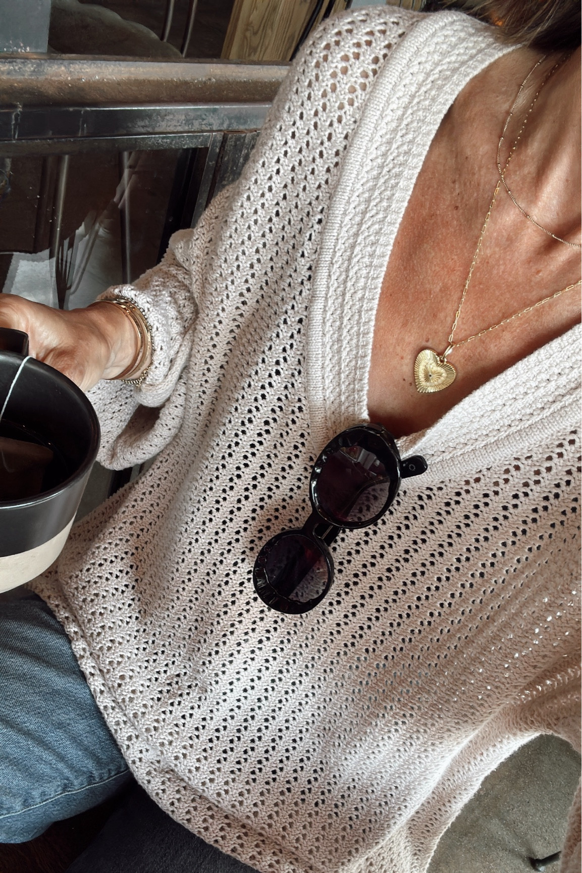 Perfect loose fitting open knit sweater for cool summer mornings and nights. 
I’m wearing an Xs and it fits tts with a loose fit. 

#LTKOver40