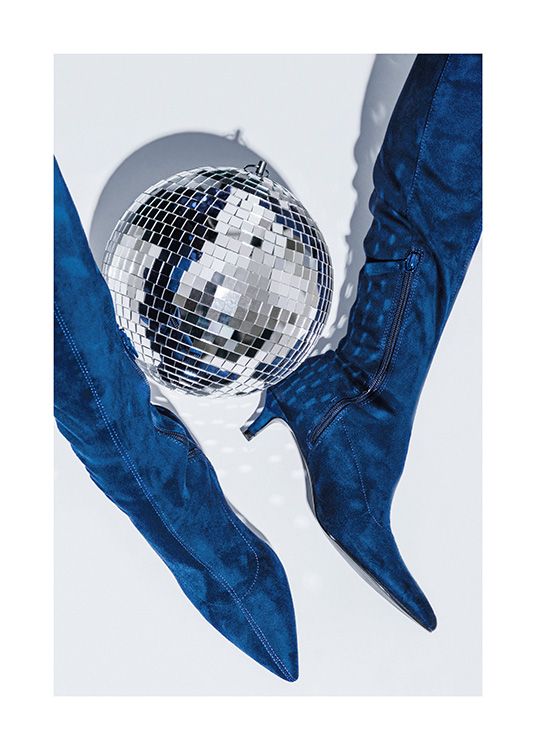 Blue Disco Poster | Desenio
