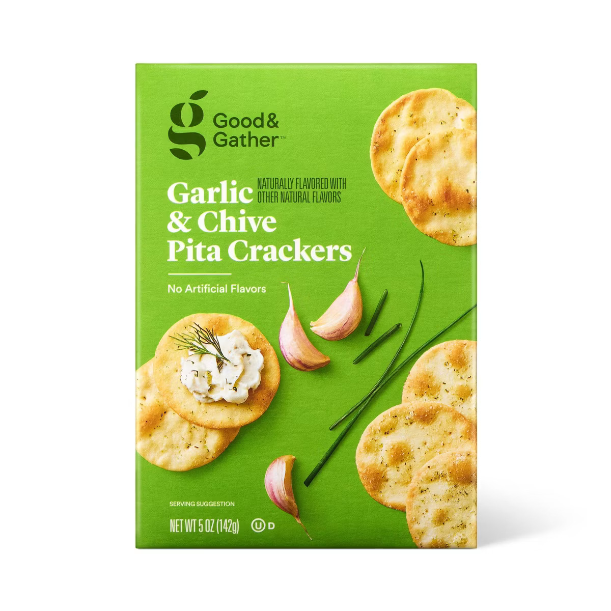 Garlic Naturally Flavored with Other Natural Flavors and Chive Pita Cracker - 5oz - Good & Gather... | Target