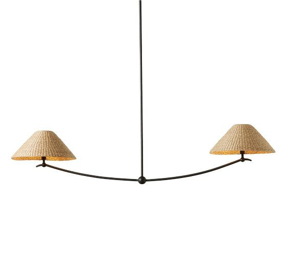 Frannie Iron Linear Pendant (56") | Pottery Barn (US)