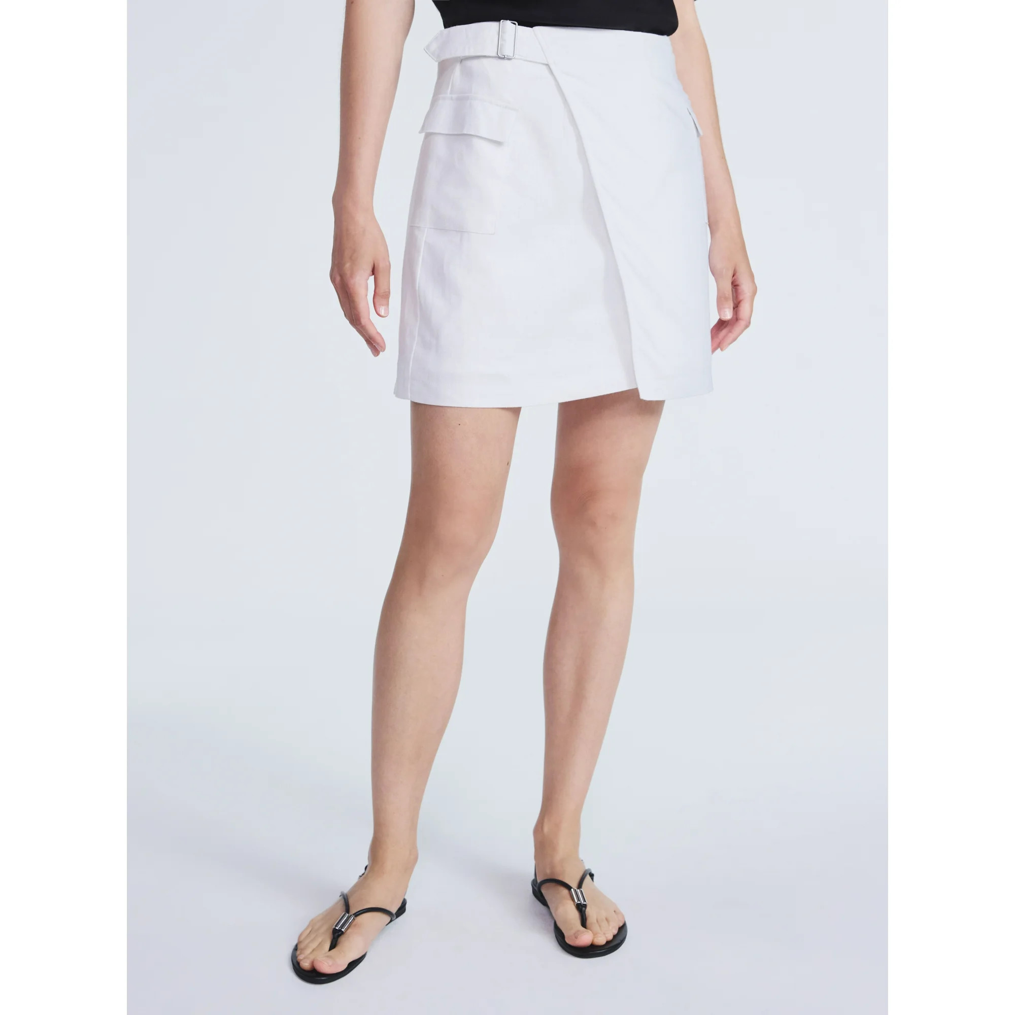 Scoop Women’s Belted Envelope Mini Skirt, Sizes 0-18 | Walmart (US)