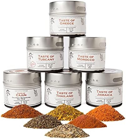 Gourmet World Flavors Seasoning Collection | Non GMO Verified | 6 Magnetic Tins | Spice Blends | ... | Amazon (US)