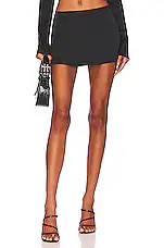 GUIZIO Satin Mini Skirt in Black from Revolve.com | Revolve Clothing (Global)