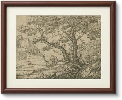 InSimSea Brown Framed Oak Tree Wall Art, Vintage Farmhouse Cottage Landscape Sketch Painting deco... | Amazon (US)