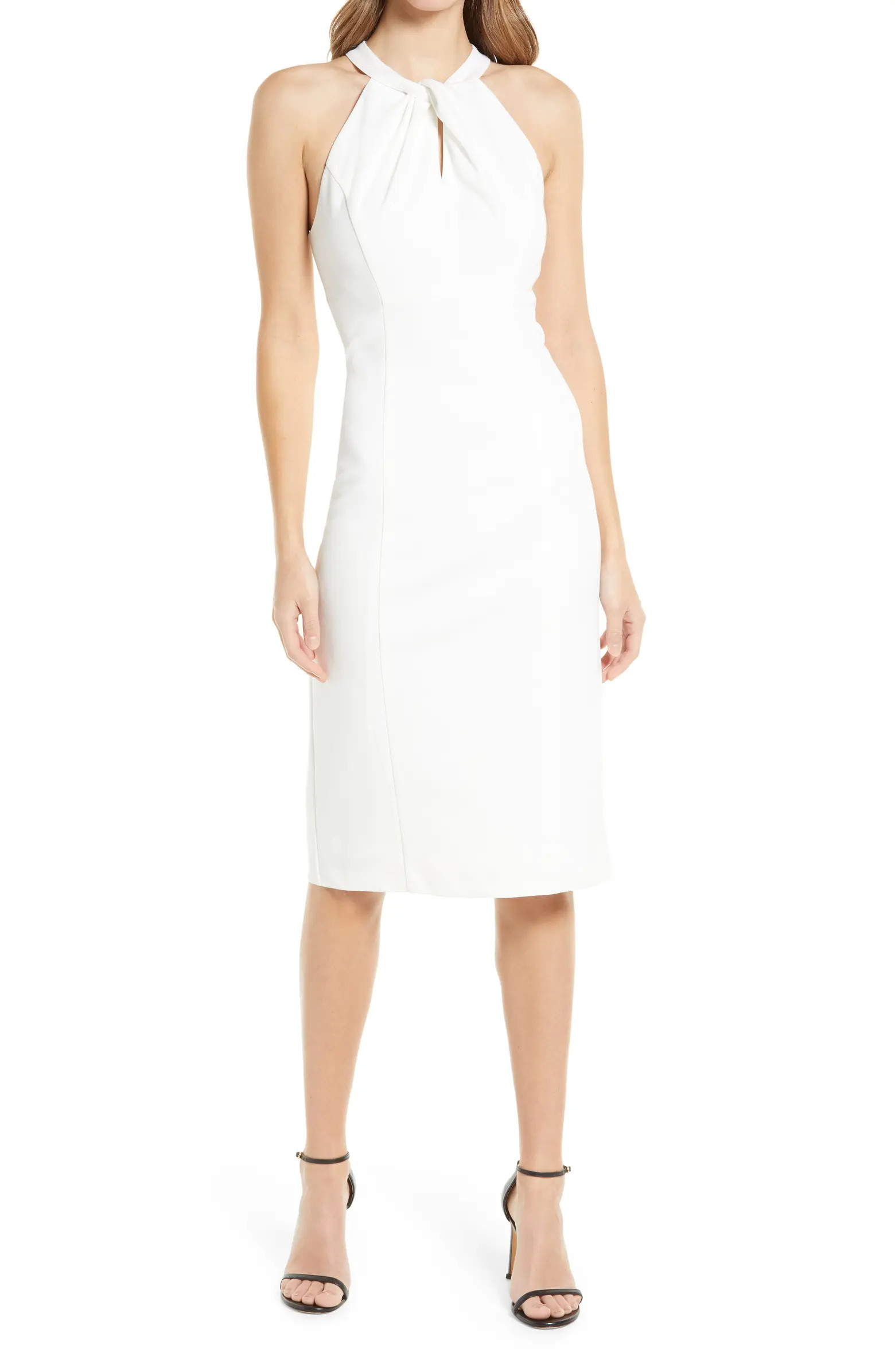 Twist Neck Sheath Dress | Nordstrom