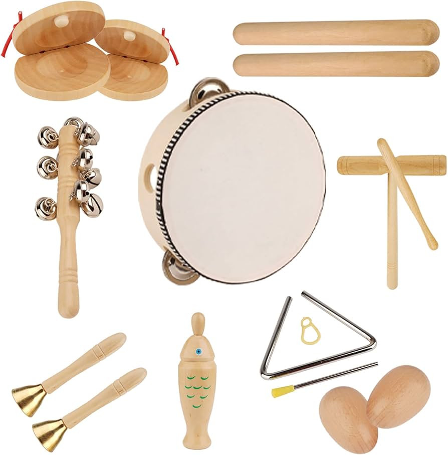 Nvmogan Musical Instruments for Kids and Toddle-Eco Friendly Wooden Music Toys.Musical Percussion... | Amazon (US)