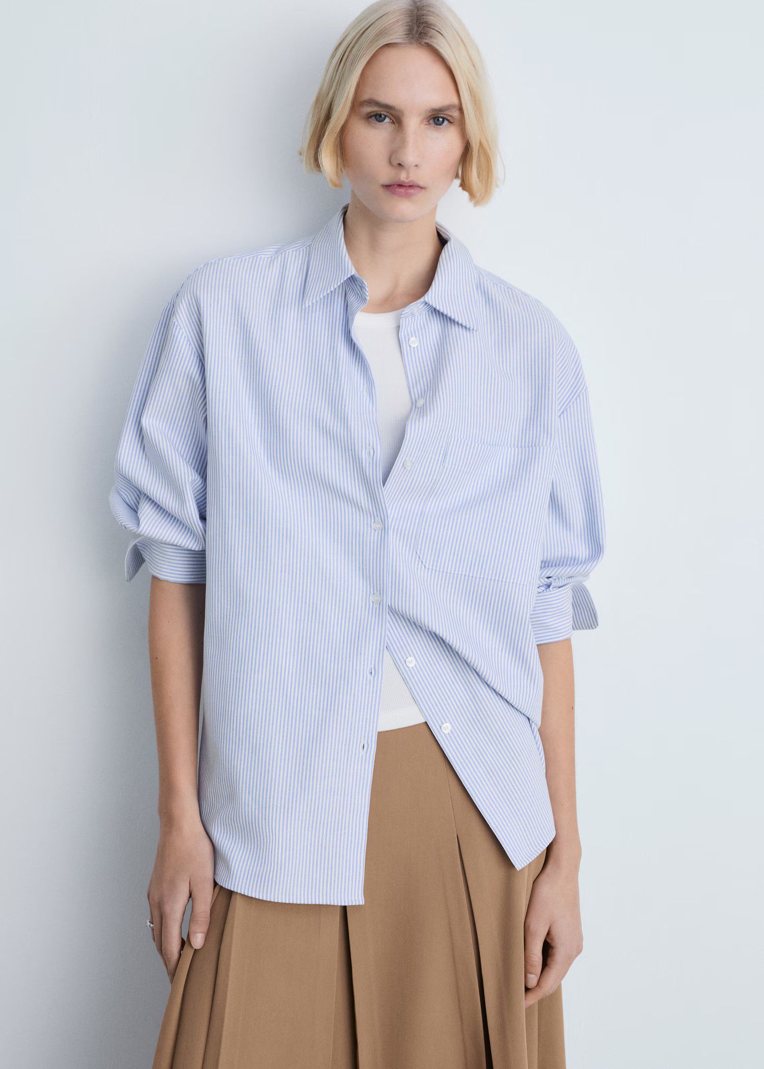 Striped cotton shirt - Women | MANGO USA | Mango (US/MX/AU)