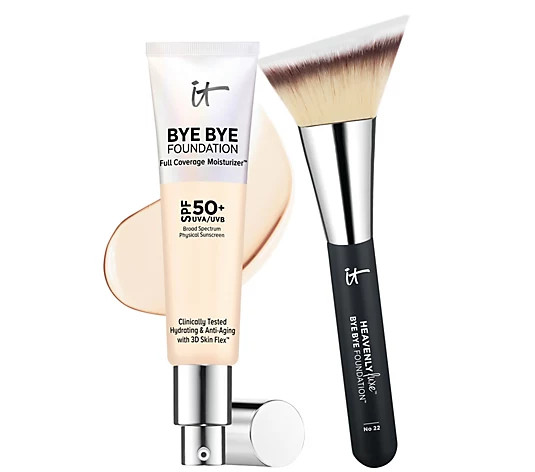 IT Cosmetics Bye Bye Foundation Moisturizer with Brush - QVC.com | QVC
