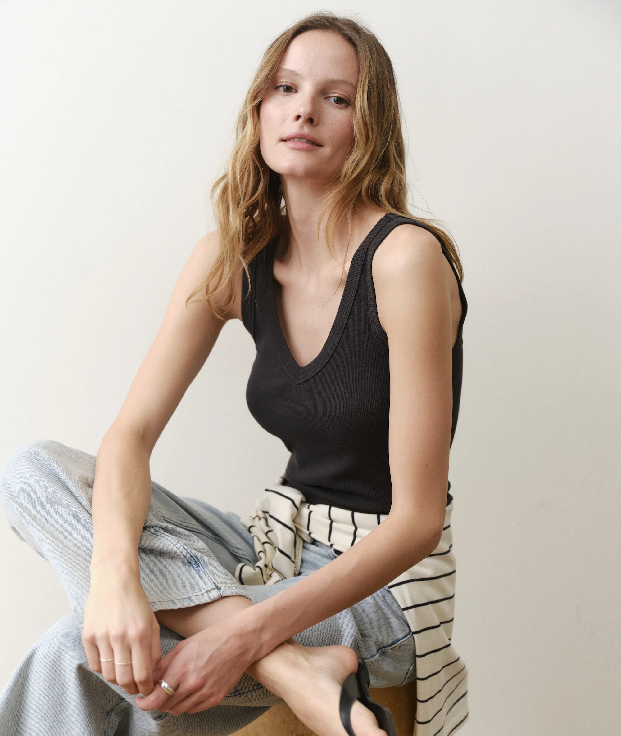 Lexi Rib V-Neck Tank | Marine Layer