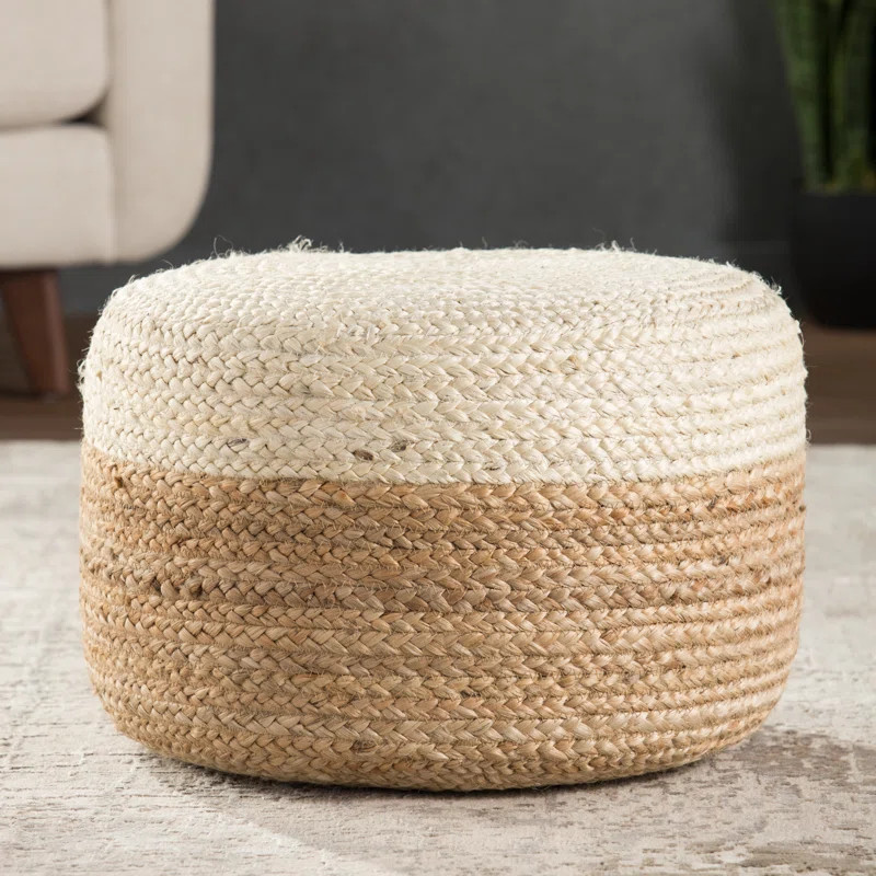 Teele 18'' Wide Round Pouf Ottoman | Wayfair North America