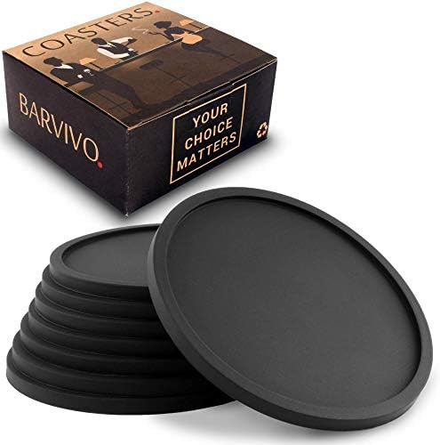 Drink Coasters by Barvivo Set of 8 - Tabletop Protection for Any Table Type, Wood, Granite, Glass... | Amazon (US)