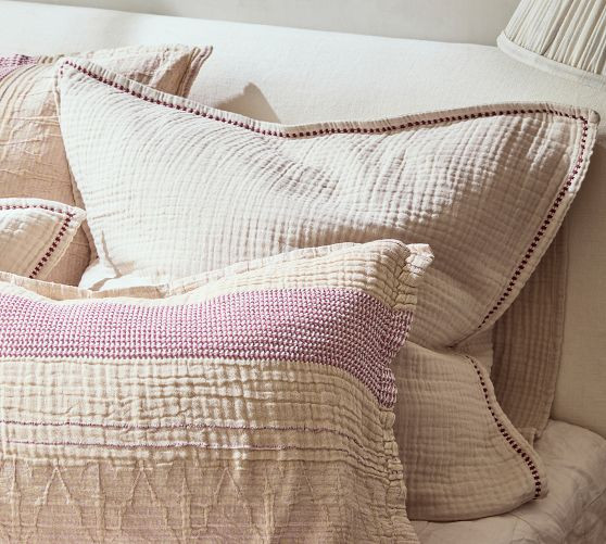 Embroidered Airply Shams | GreenRow