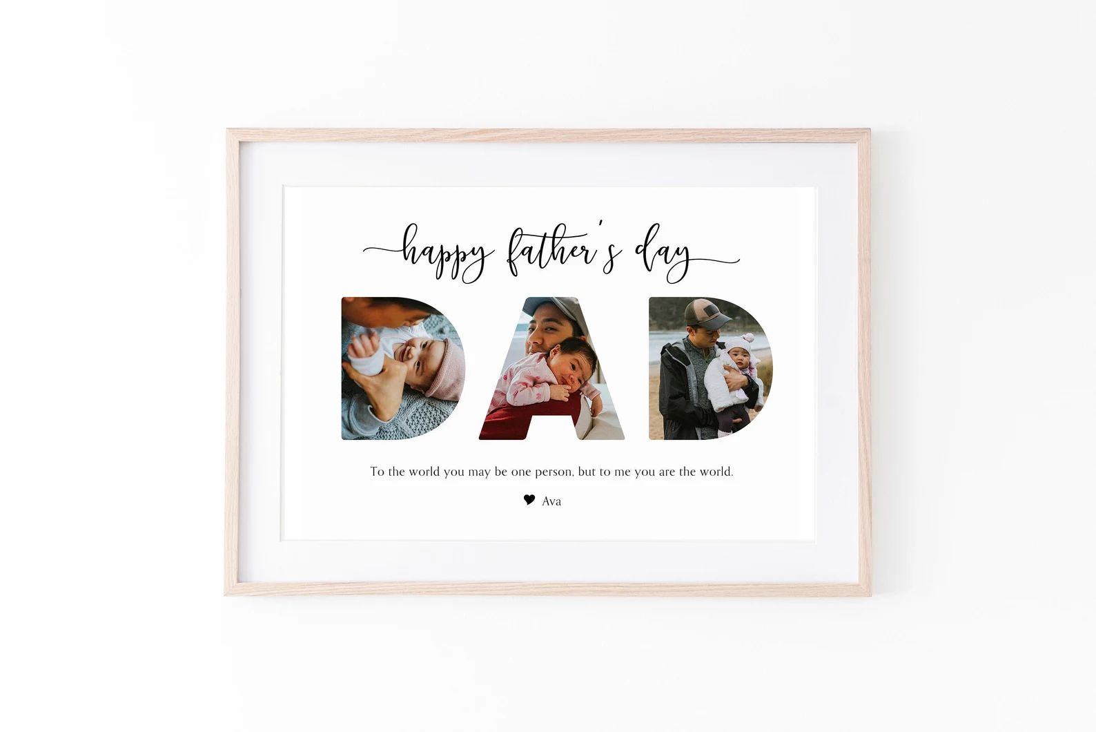 Father's Day Print, Custom Photo Print, Dad Collage Wall Art, Daddy Collage Print, Father's Day P... | Etsy (US)