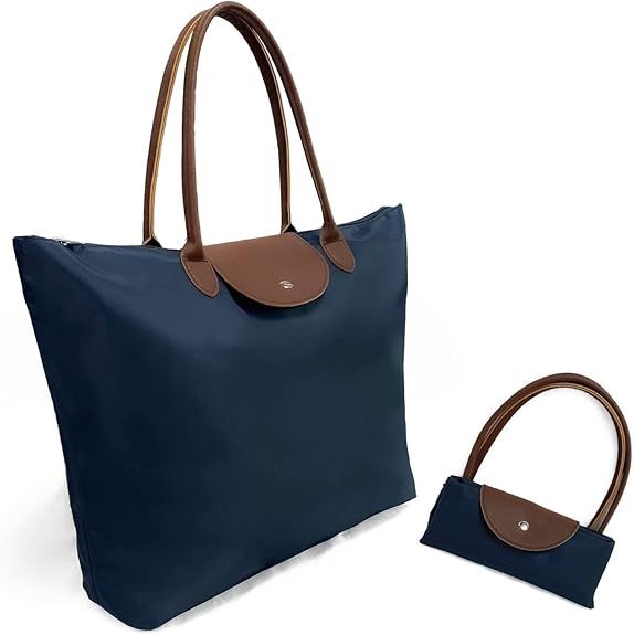 Tote Handle Bag,Lightweight Packable Stylish Handbag Foldable Zipper Travel shoulder Bag for Wome... | Amazon (CA)