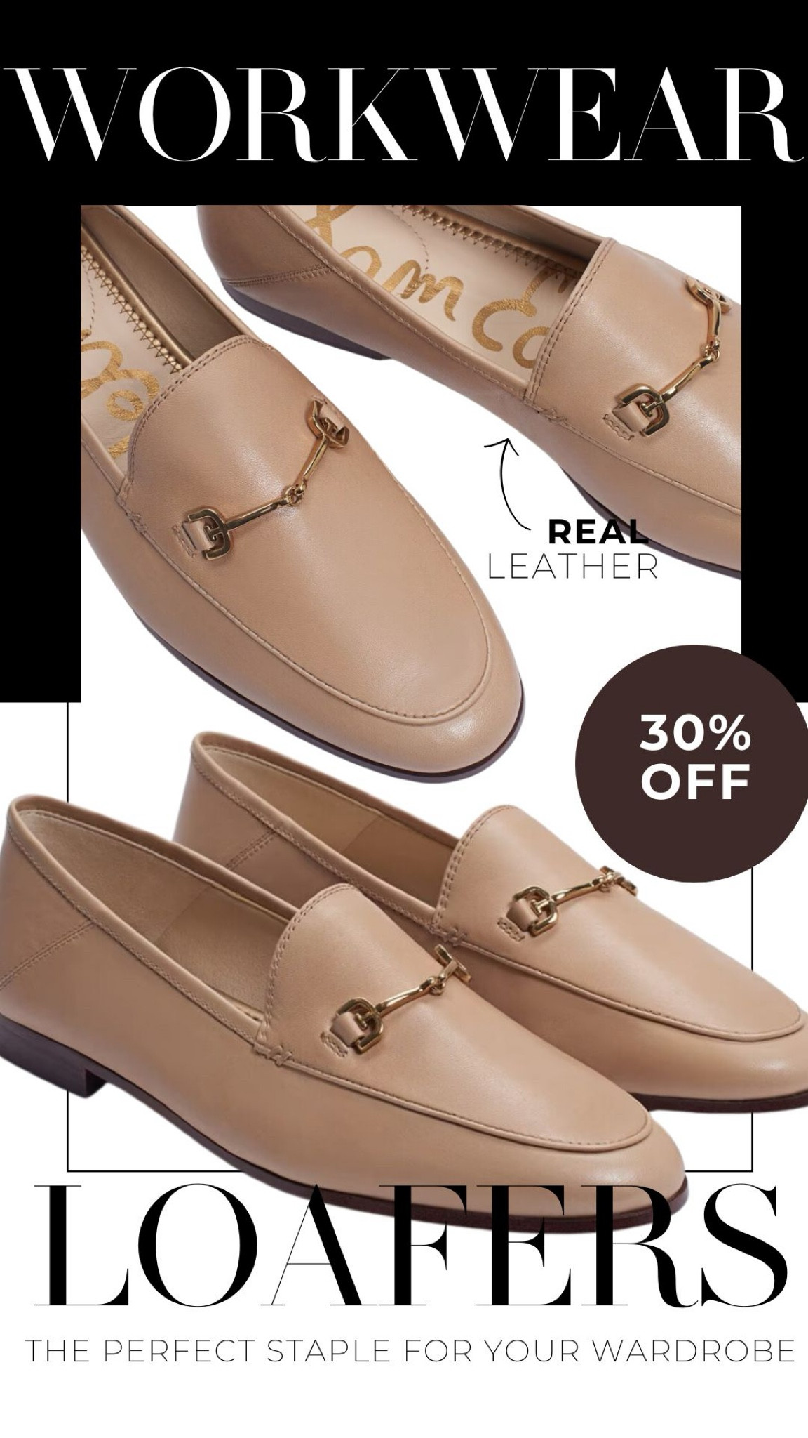 30% off?! Yes PLEASE.


#loafer #workshoe #workwear #officefashion #officeshoes 

#LTKStyleTip #LTKWorkwear #LTKShoeCrush