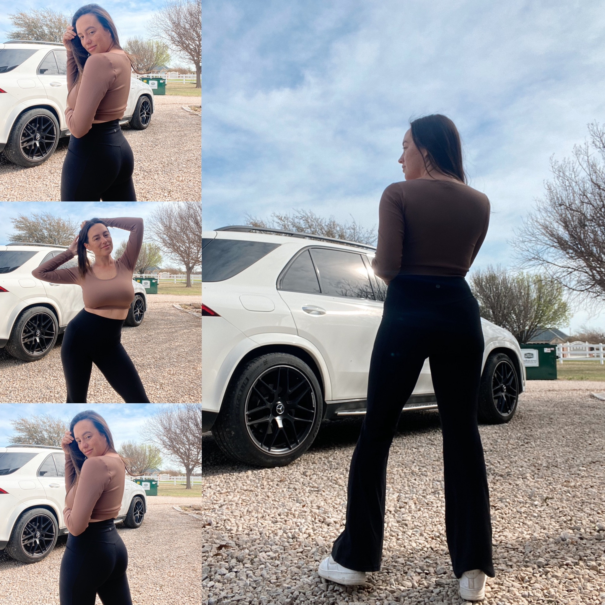 I’m normally a size 6 but sized down to a small in these super stretchy flared leggings, Athleta sale, Athleta leggings, yoga pants, flare leggings, yoga outfit, workout look, seamless crop top, leggings with pockets

#LTKsalealert #LTKfit #LTKSale