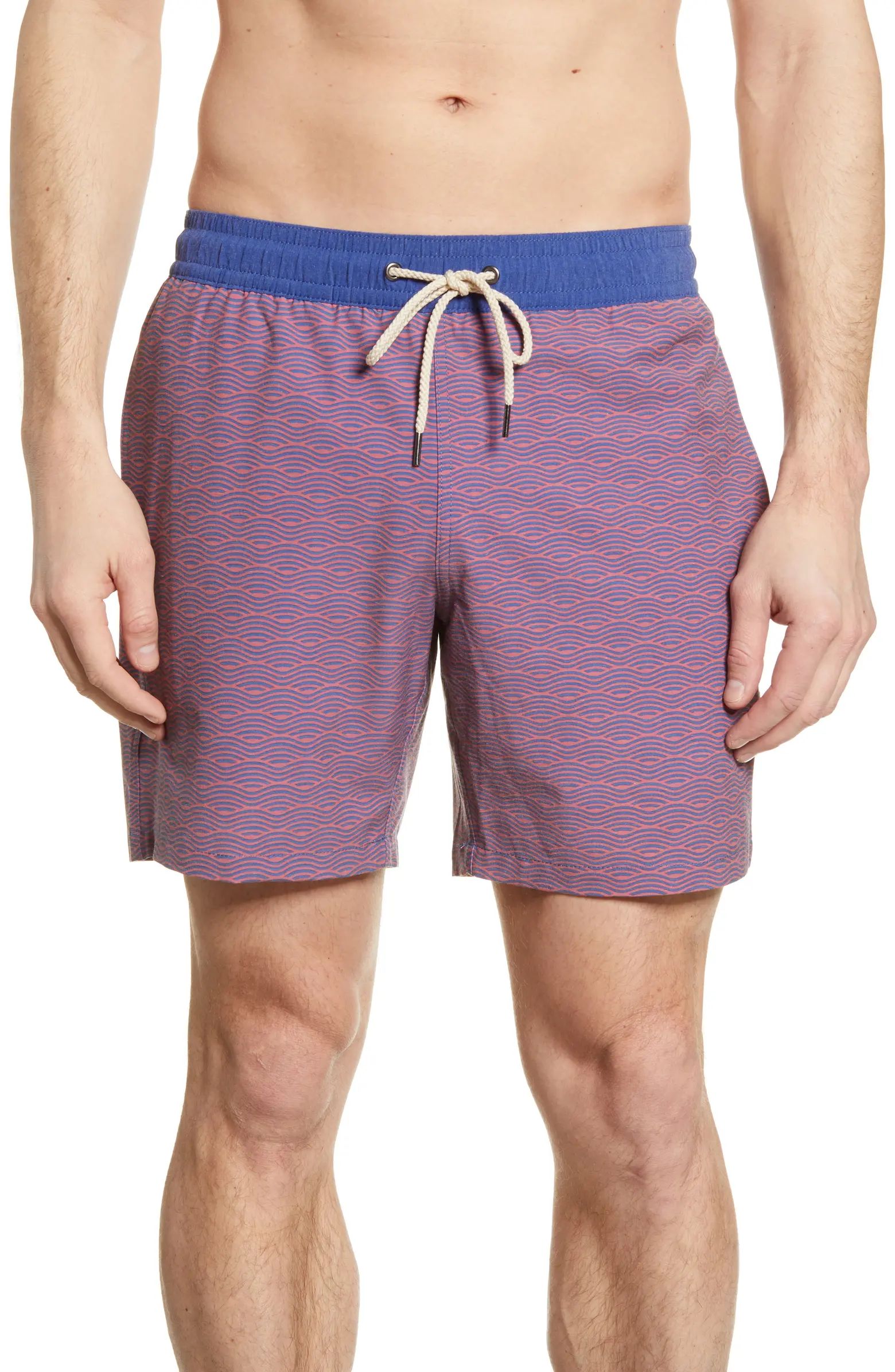 The Bayberry Wave Print Swim Trunks | Nordstrom