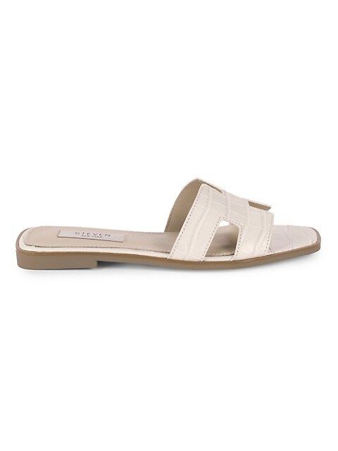 Hunnie Croc-Embossed Slides | Saks Fifth Avenue OFF 5TH