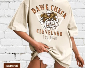 Retro DAWG CHECK - Cleveland Browns Shirt - Vintage Style Tee - Football - Throwback - 90's, 80's... | Etsy (US)