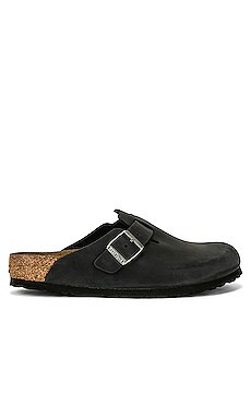 BIRKENSTOCK Boston in Black Oiled from Revolve.com | Revolve Clothing (Global)