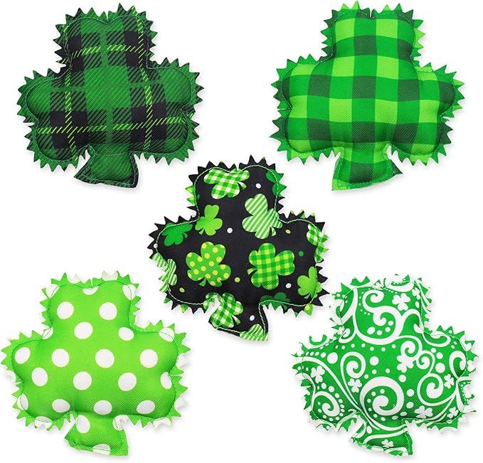 St Patrick’s Day Stuffed Fabric Shamrocks Decoration Saint Paddy's Day Lucky Clover Green Buffa... | Amazon (US)