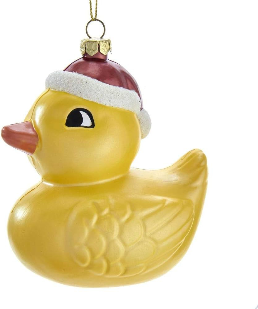 Kurt Adler D3677 Yellow Duck Hanging Christmas Ornament, 4.5-inches Tall | Amazon (US)