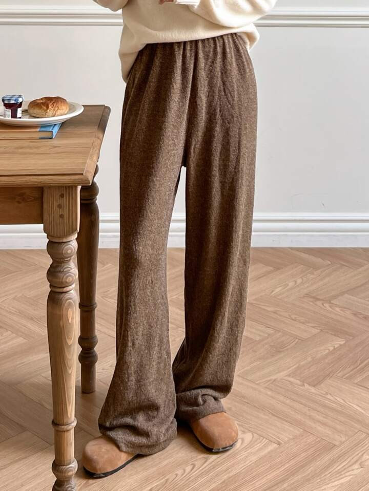 DAZY Elastic Waist Wide Leg Pants | SHEIN