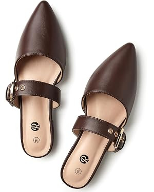Rekayla Mules for Women Adjustable Strap Pointed Toe Backless Loafer Shoes… | Amazon (US)
