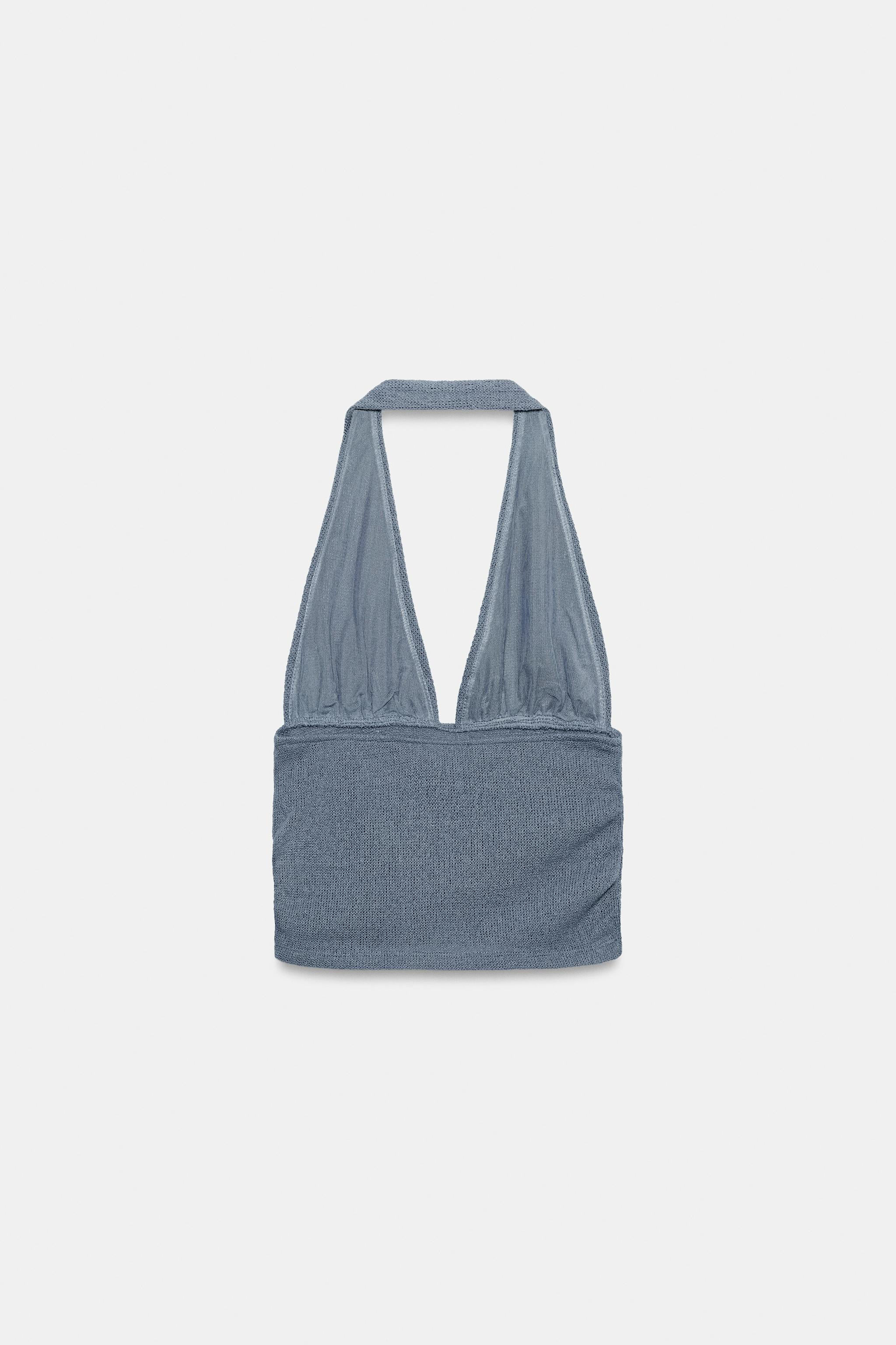 RUSTIC BEADED HALTER TOP | Zara UK