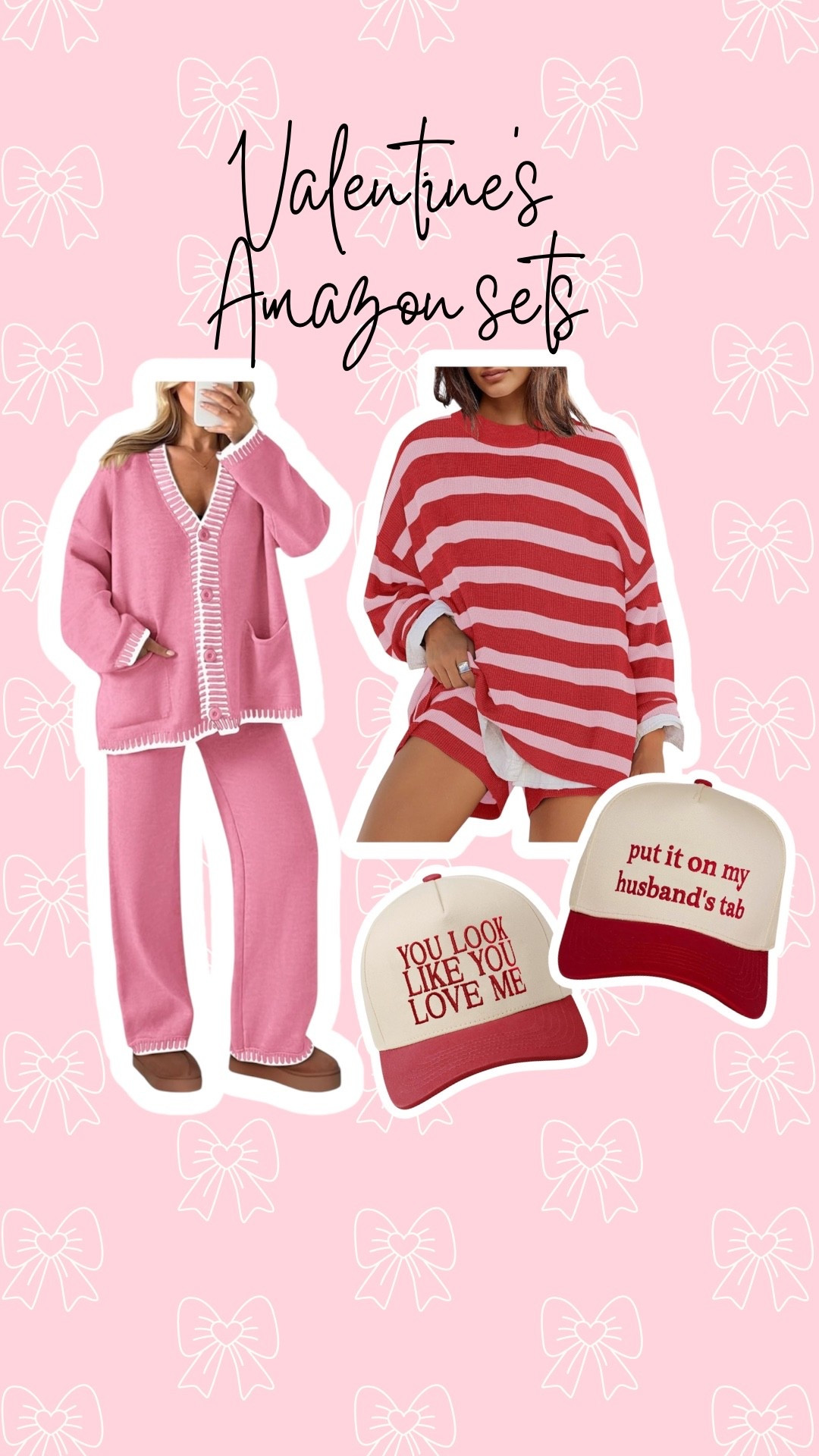 Valentine’s Day comfies 🩷🩷 cute Amazon set + trucker hat combo! 

#LTKValentine #LTKmomlife #LTKootd