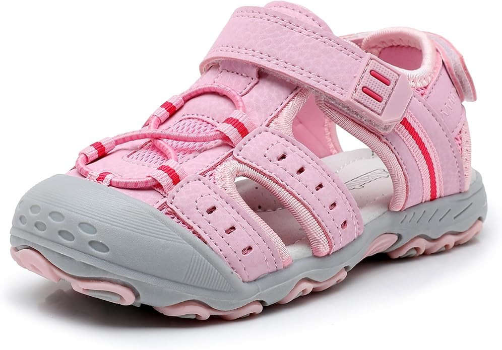 Ahannie Boys Girls Outdoor Sport Sandals,Kids Closed Toe Beach Sandals, Toddler Summer Shoes | Amazon (US)