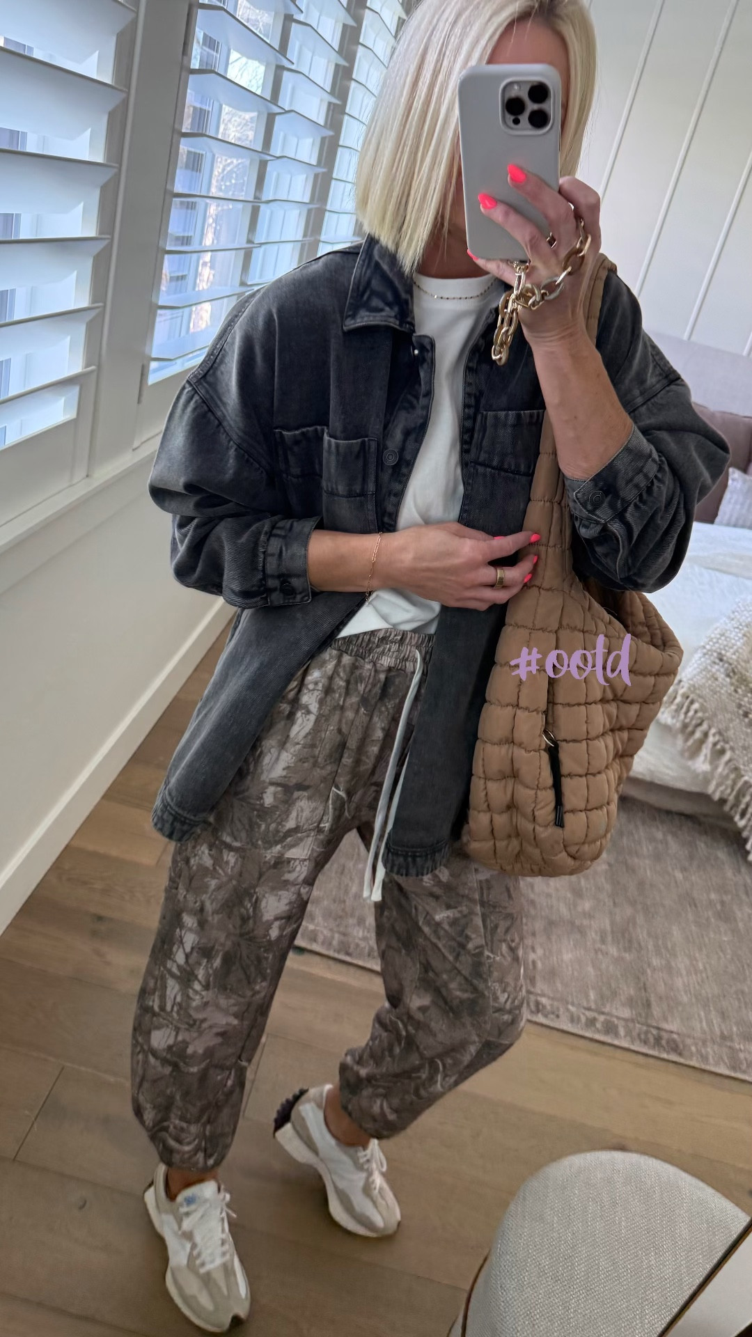 Casual spring outfit. 
**I ordered the leopard print and blue floral pants as well. Linked below!
Target tee + oversized shirt jacket + camo pants + trainers👟
If camo isn’t your look, these flattering sweatpants come in serval colors and prints. Fit tts
Size down in shirt jacket. I’ve been wearing this one for years!


#LTKmomlife #LTKOver40 #LTKgrwm