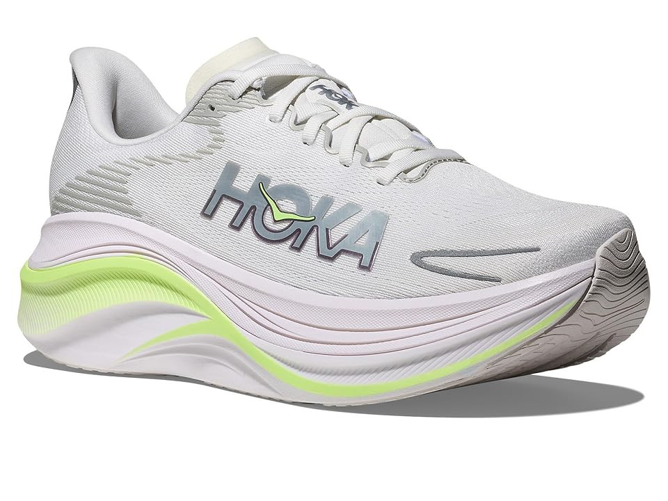 HOKA Skyward X 2 Men's Shoes White/Neon Yuzu: 9.5 D - Medium, Synthetic | Zappos.com