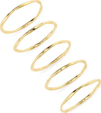Nordstrom Set of 5 Demi Fine Stacking Rings | Nordstrom | Nordstrom