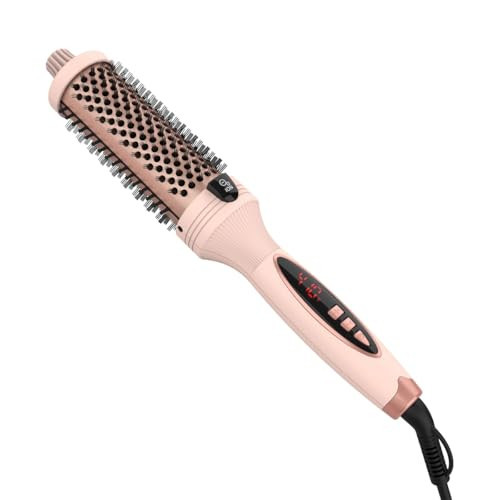 IUIBeauty Thermal Brush, Blowout Brush for Hair – Straightens, Volumizes & Curls with Negative Ion Technology, Digital Display, Pink | Amazon (US)