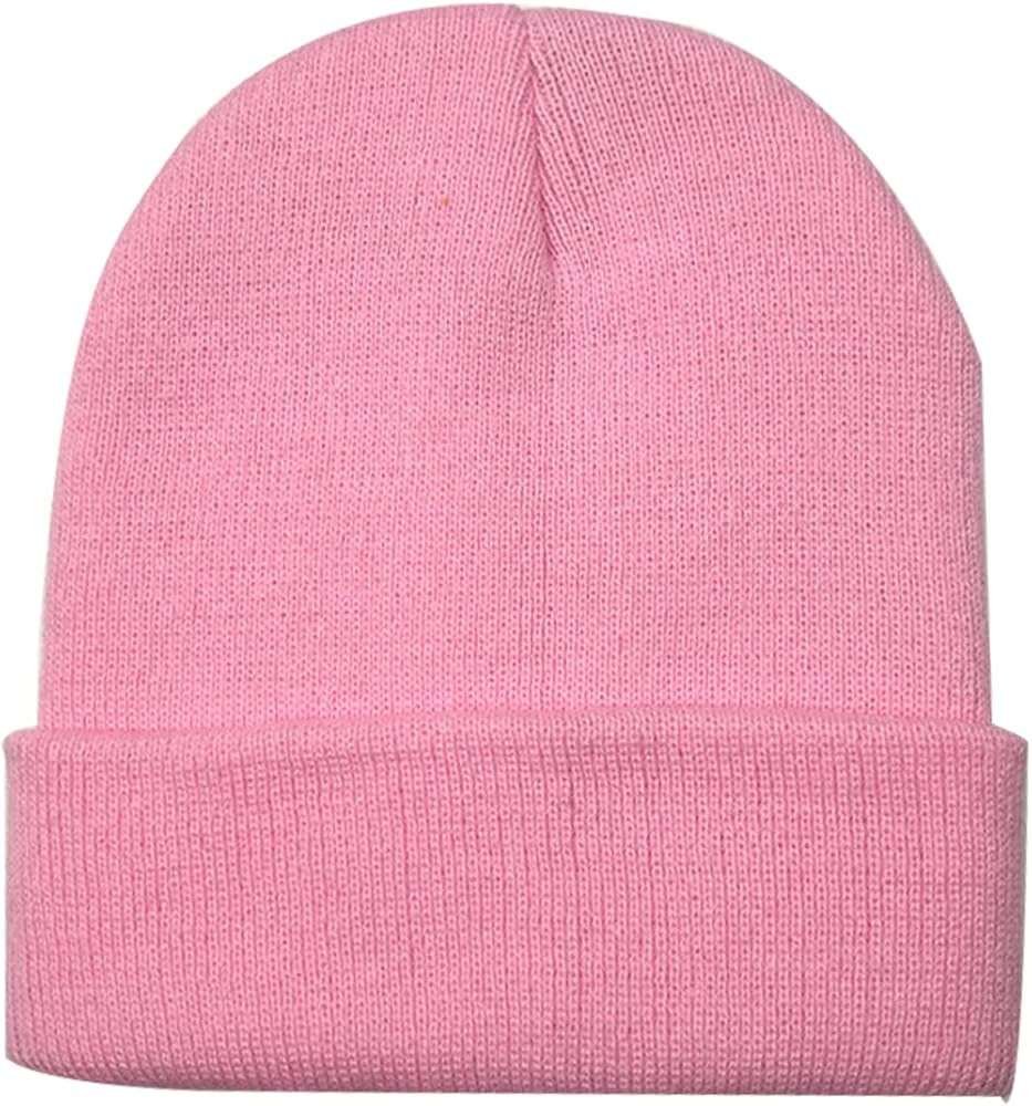 Knit Beanie Hat Winter Hats Soft Warm Kids Cuffed Beanie for Boy Girl | Amazon (US)