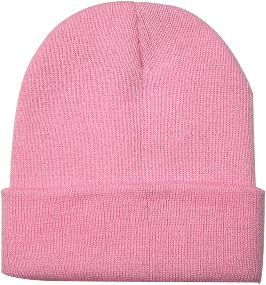 Knit Beanie Hat Winter Hats Soft Warm Kids Cuffed Beanie for Boy Girl | Amazon (US)