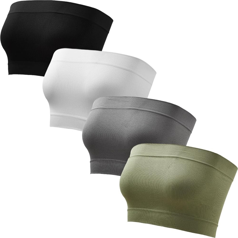 newnice Strapless Bandeau Bra for Women: Seamless Unpadded Wireless Top | Amazon (US)