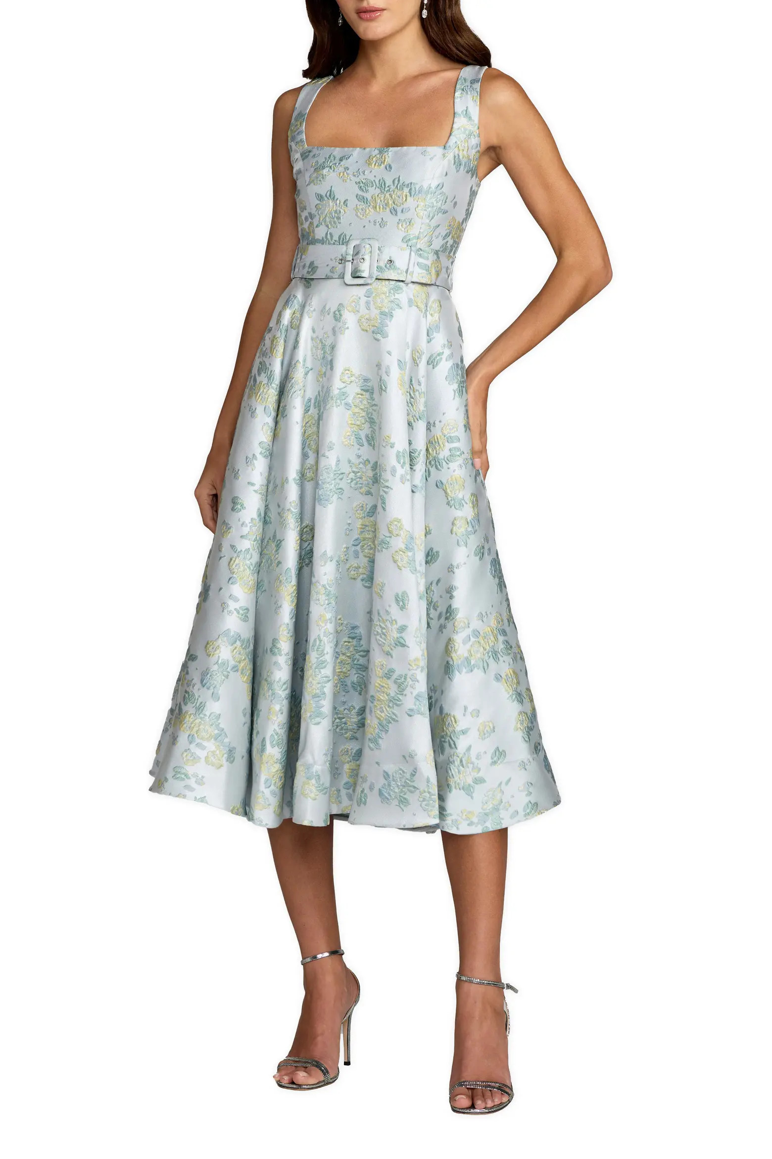 Sleeveless Belted A-Line Midi Dress (Women) | Nordstrom | Nordstrom