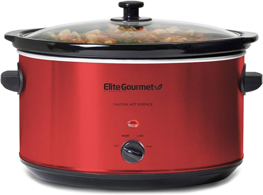 Elite Gourmet MST-900RXT# Electric Ceramic XL Jumbo Slow Cooker, Adjustable Temp, Entrees, Sauces... | Amazon (US)