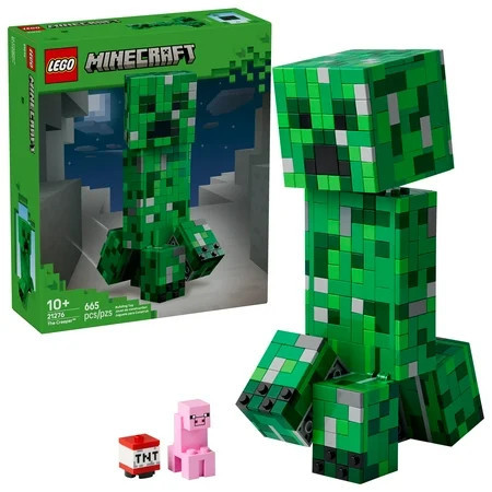LEGO Minecraft The Creeper Kids Building Toy - Minecraft Toy for Boys & Girls, Ages 10+ - Room Decor for Gamers -W/ 1st Version Minifigure - Gift for Christmas - 21276 | Walmart (US)