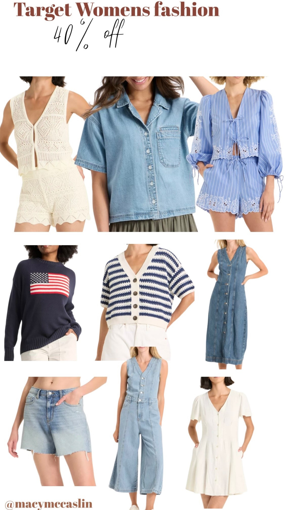 Target up to 40% off Memorial Day sale. Target women fashion. Summer style. Trendy summer style. Women’s fashion. Summer fashion. Denim style.

#LTKFindsUnder50 #LTKSummerEdit #LTKSaleAlert