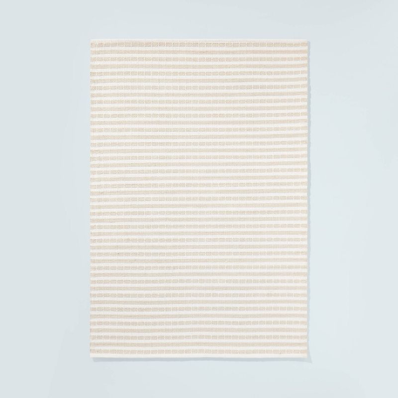 Break Stripe Handmade Area Rug Taupe/Cream - Hearth & Hand™ with Magnolia | Target