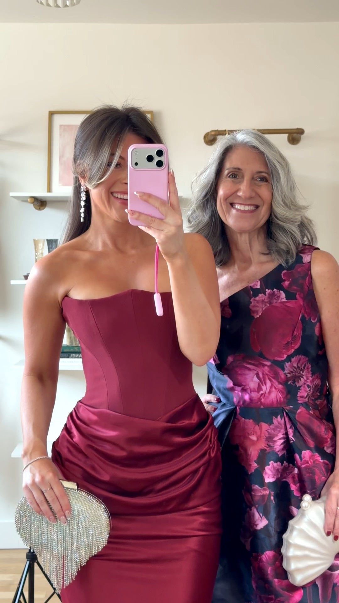 Mom and me wedding guest and formal event dresses burgundy satin gown and one shoulder floral gown.

Vici code: emerson30
Electric picks code: emerson20

Wearing my usual small/2
Mom wears a medium/6

Wedding guest
Formal event
Black tie
Strapless
Satin
Floral
Mother of the bride
Special occasion
Spring event

#LTKWedding #LTKgrwm #LTKSeasonal