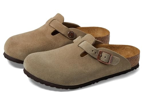 Birkenstock Boy's Boston-Suede (Toddler/Little Big Kid) Sandal, Taupe, 8-8.5 Narrow | Amazon (US)