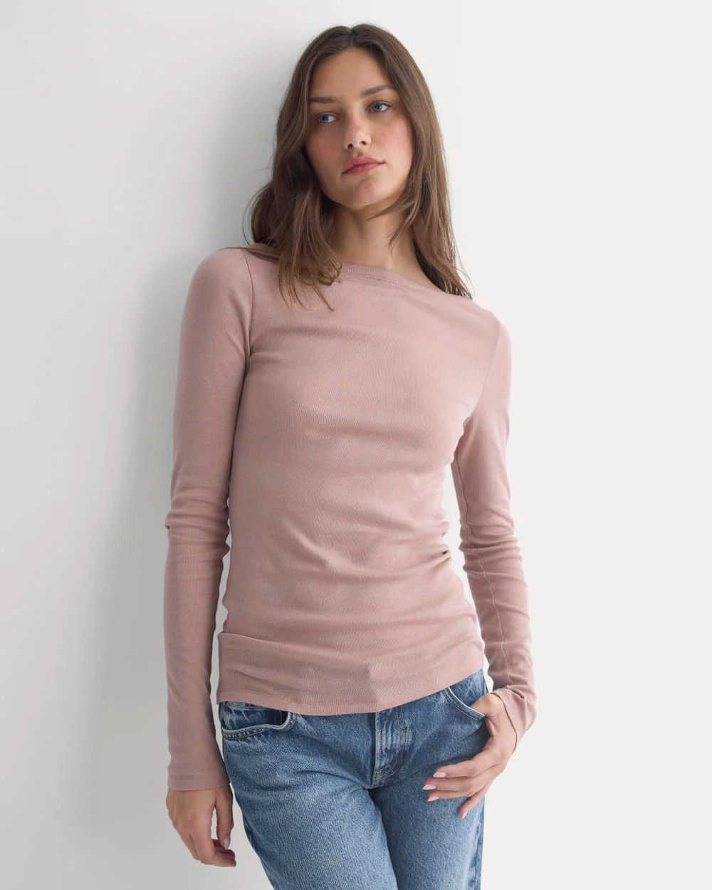 Tissue Boatneck Top | Dusty Rose | Everlane